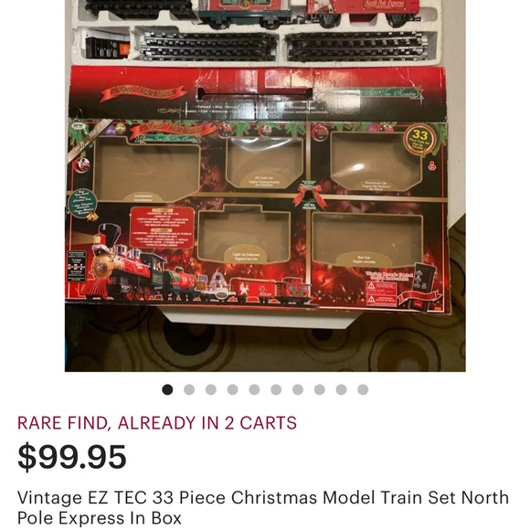 Red Christmas Train Set by - Picture 3 of 3